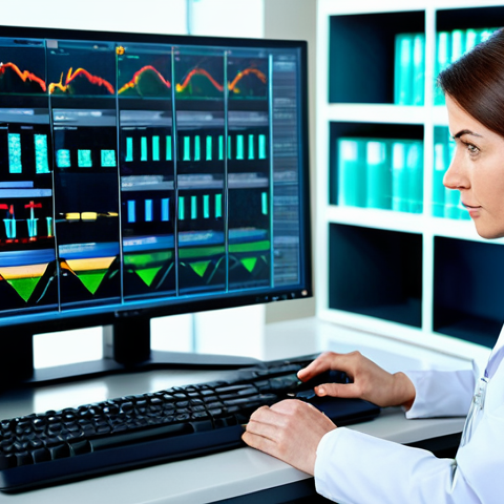 Modern Cancer Treatment Concept**
"A modern hospital laboratory. A female doctor in a lab coat examines a DNA sequence on a computer screen. Test tubes and medical equipment are visible in the background. Focused lighting, professional setting, fully clothed, appropriate content, safe for work, perfect anatomy, natural proportions, professional, modest, family-friendly."
**